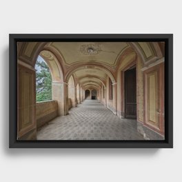 Lost Place - abandoned Hallway Framed Canvas