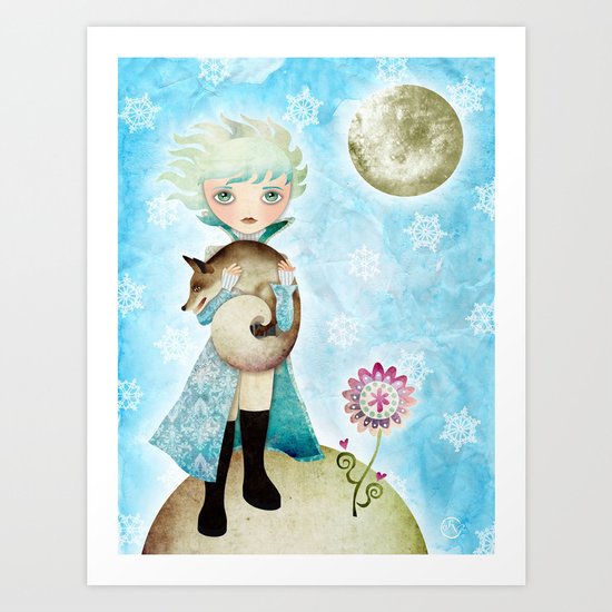 Wintry Little Prince Art Print