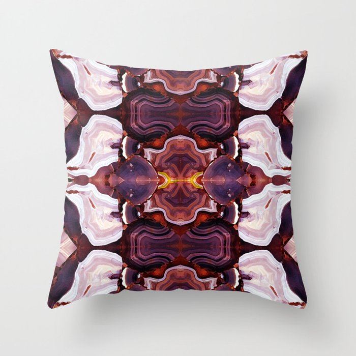 Agate Red in the Face. Throw Pillow