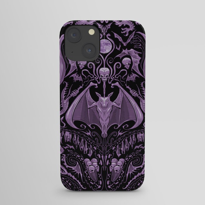 Bats and Beasts (Purple) iPhone Case