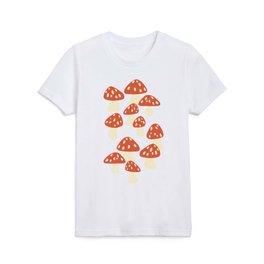 Mushroom Checkerboard Pattern Kids T Shirt