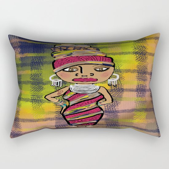 African Beauty Rectangular Pillow