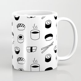 Minimalist Sushi Pattern (black/white) Mug