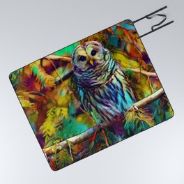 Barred Owl - As Deep as Forever Picnic Blanket