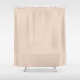 Ultra Pale Peach Orange Solid Color Pairs PPG Enjoy PPG1071-2 - All One Single Shade Hue Colour Shower Curtain