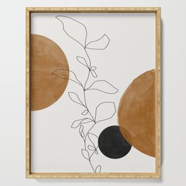Abstract Plant Serving Tray