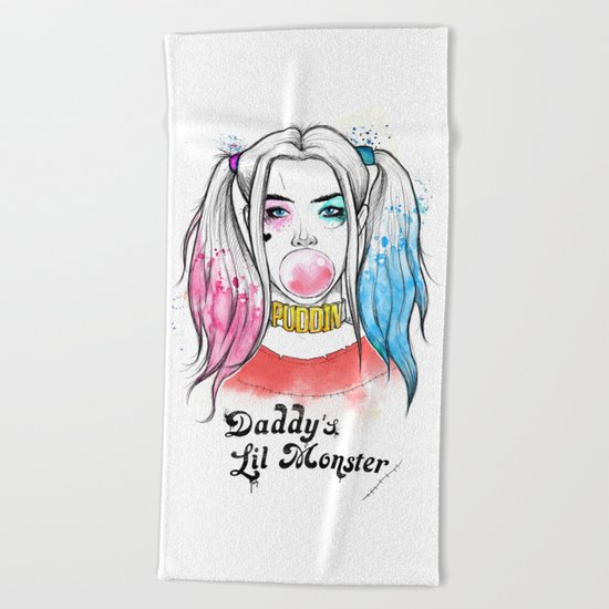 harley quinn Beach Towel