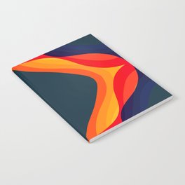 Minimalistic Colorful Retro Art Pattern Design Notebook
