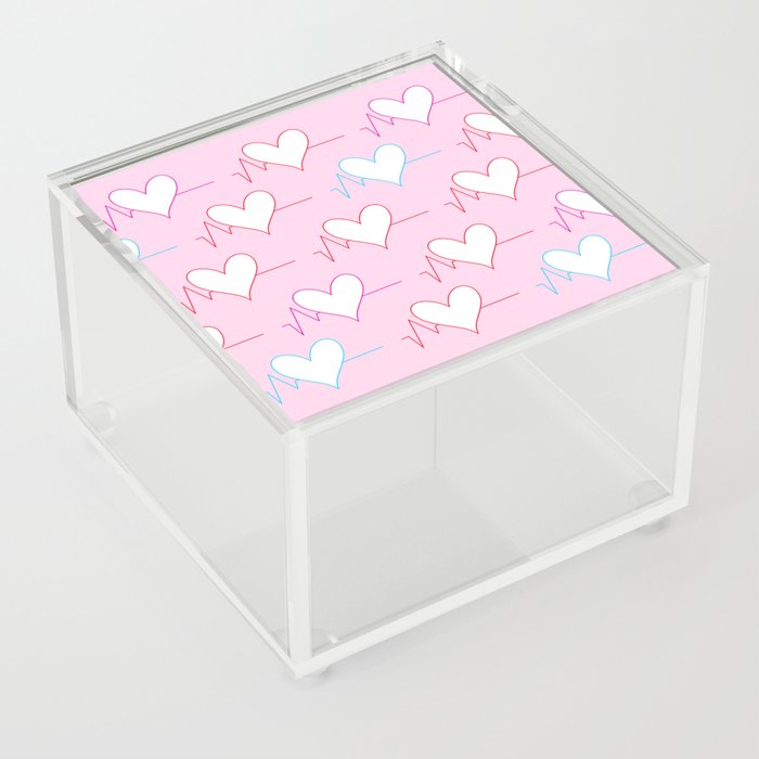 Med line hearts Acrylic Box