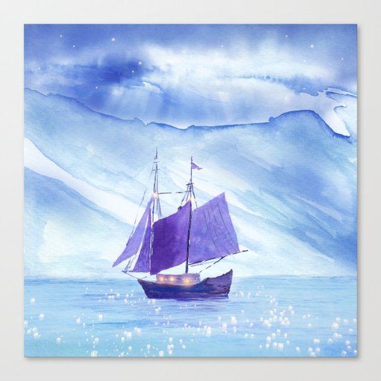 Sailing in Winter Canvas Print