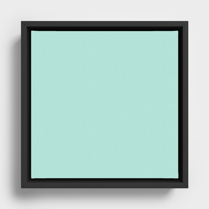 Aqua Tint Blue Framed Canvas