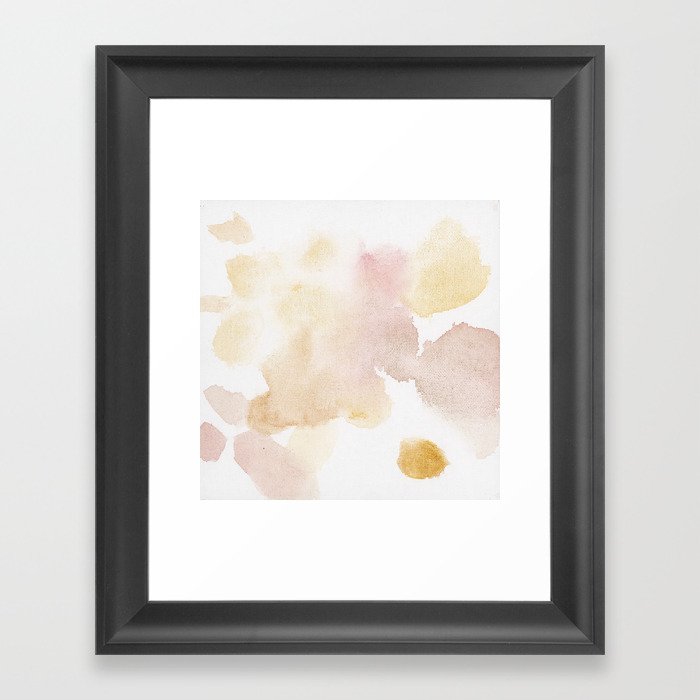 Bloom No.12 Abstract watercolor floral Framed Art Print