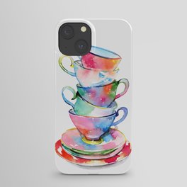 Cosmic tea party iPhone Case