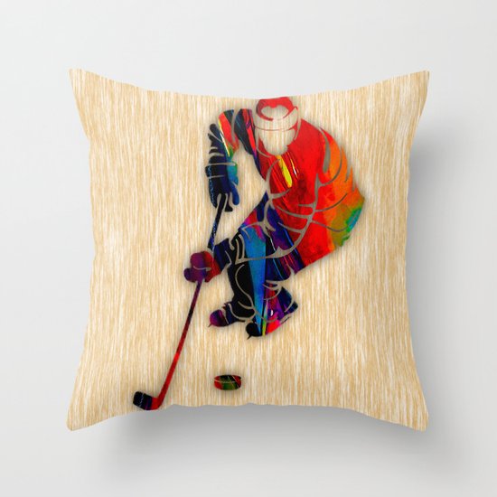 Hockey Throw Pillow