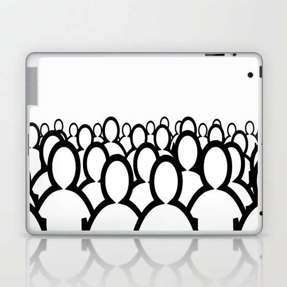 People - Black and white Graphic Design  Laptop & iPad Skin