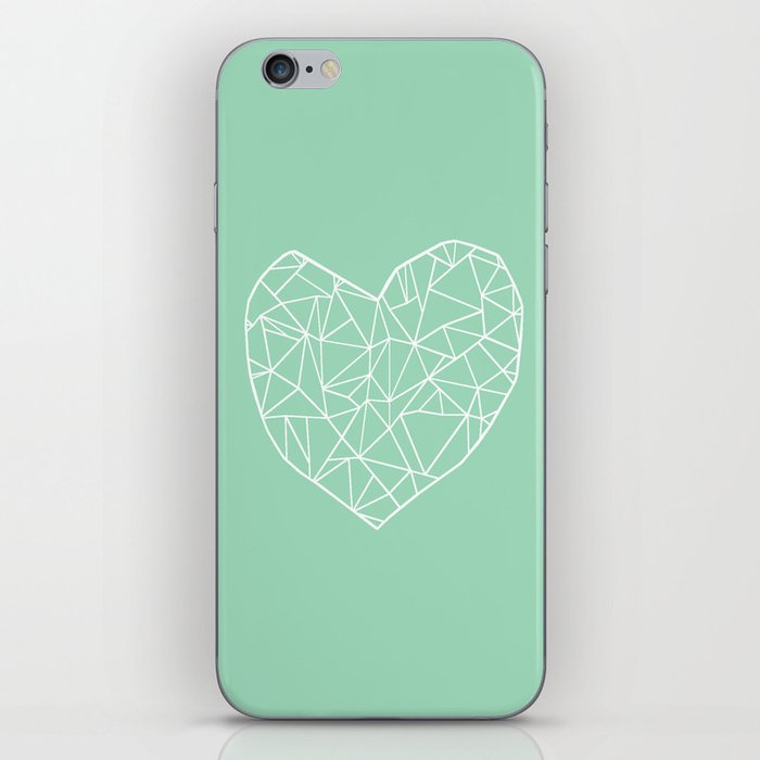 Abstract Heart Mint iPhone Skin