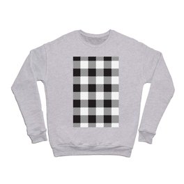 Black And White Gingham Checkered Pattern Crewneck Sweatshirt