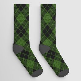 tweedy_green on black Socks
