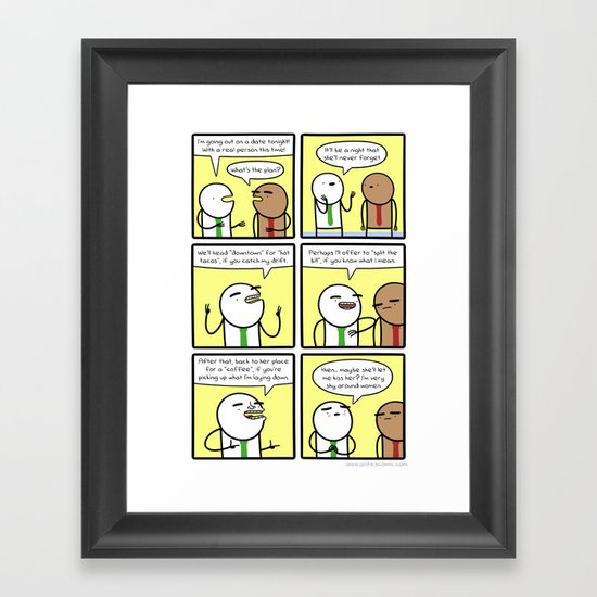 Antics #271 - wink wink nudge nudge Framed Art Print