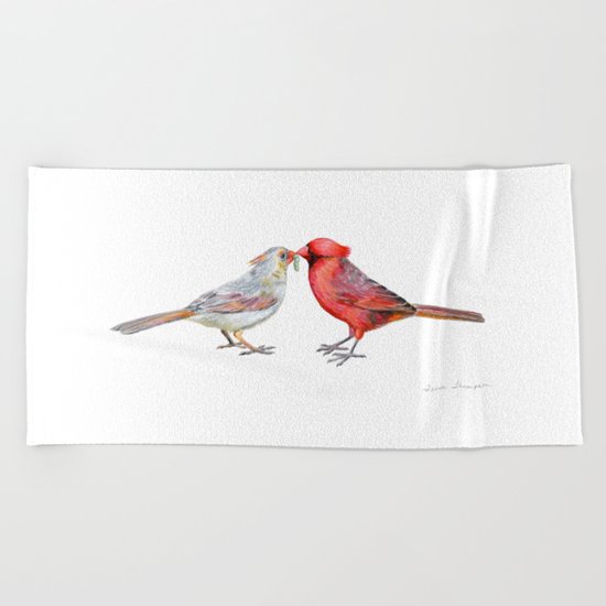 I Grub You by Teresa Thompson Beach Towel