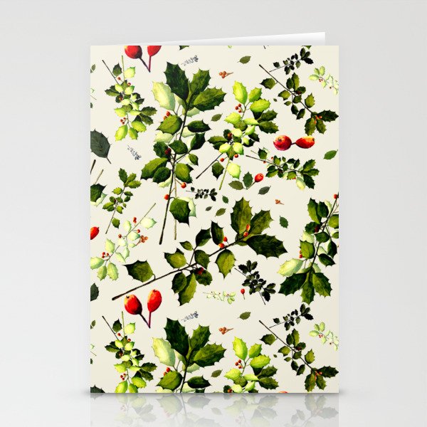 Holly Branch Clippings Stationery Cards