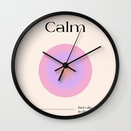Calm in Chaos Gradient Art Print Wall Clock