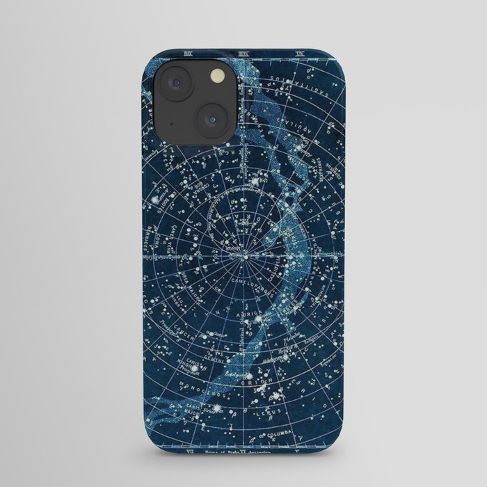 1900 Star Constellation Map - Chart Vintage Poster iPhone Case