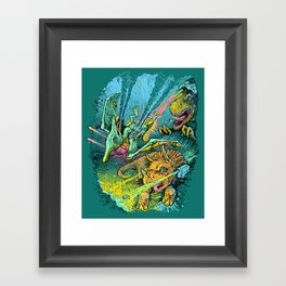 Dino Riders Framed Art Print