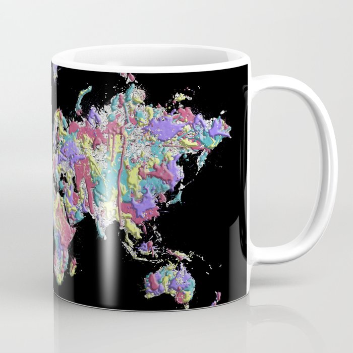 POP ART World Map | Splashes Coffee Mug
