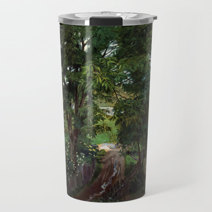 Rainy Atmosphere beneath the Trees at Jolster Parsonage by Nikolai Astrup Travel Mug