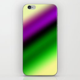 Yellow pink green abstract art iPhone Skin
