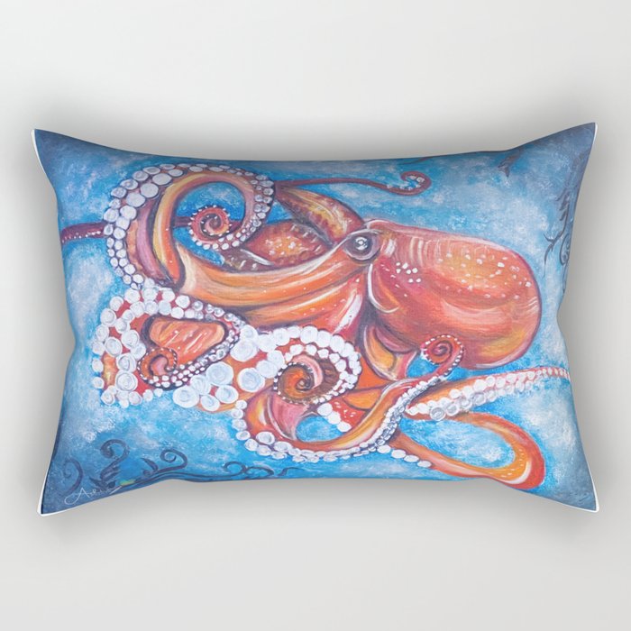 Colorful Octopus Rectangular Pillow