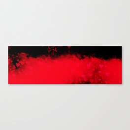 Bright red with many falling hearts Canvas Print
