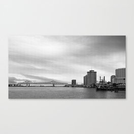 New Orleans Mississippi River view Canvas Print