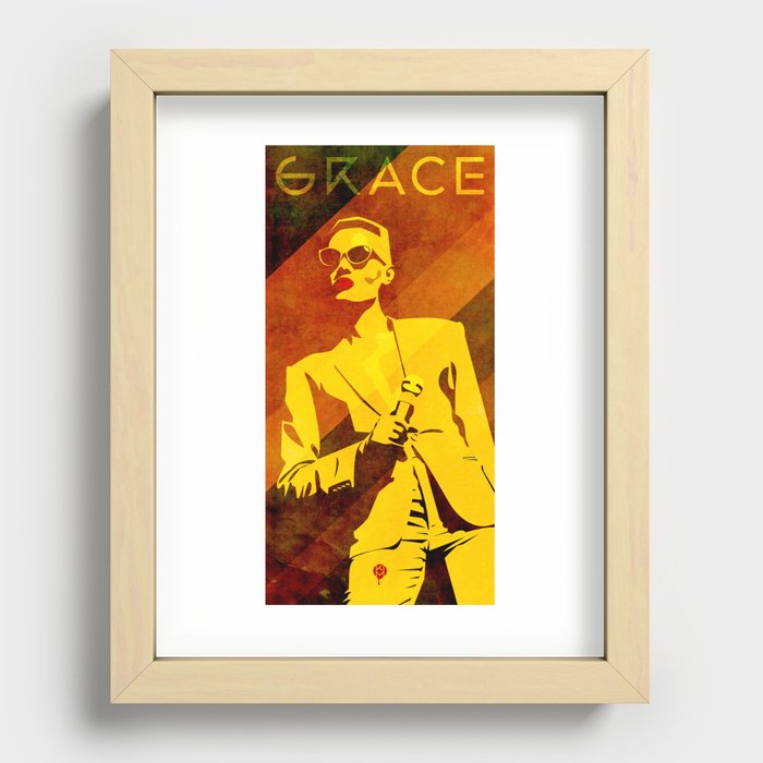 Grace Jones Recessed Framed Print