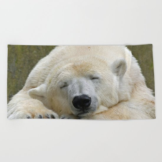 Polar Bear 003 Beach Towel