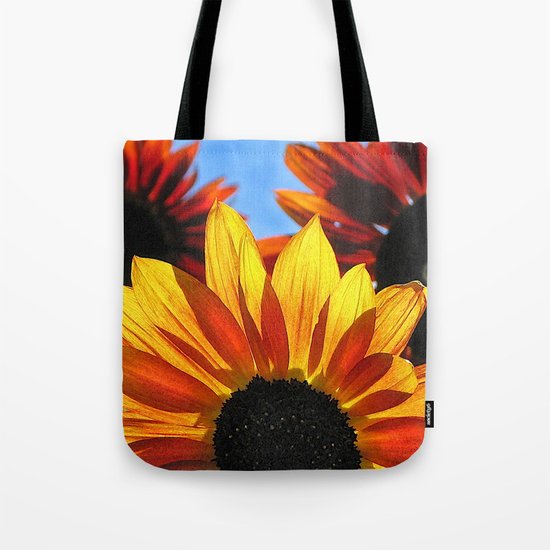 Sunflowers in Backlight Tote Bag