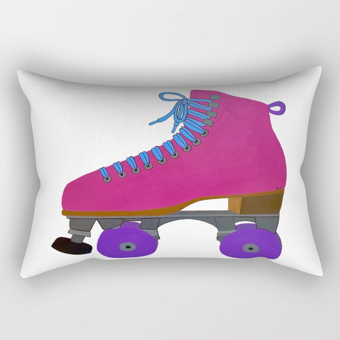 Pink Roller Skate Rectangular Pillow