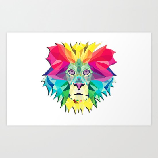 Lion hear me roar Art Print