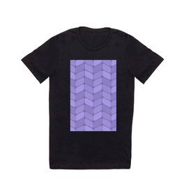 Vintage Diagonal Rectangles Periwinkle T Shirt