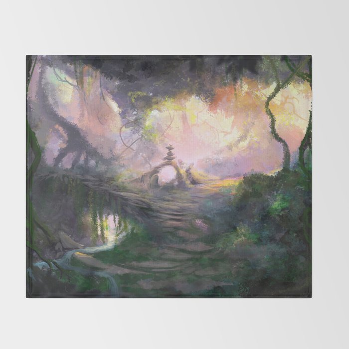 enchanted forest throw blanket
