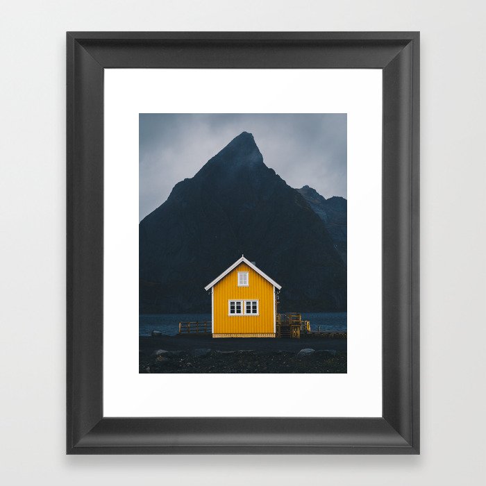 Yellow hut Framed Art Print