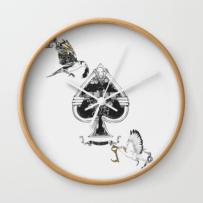 The ace of spades Wall Clock