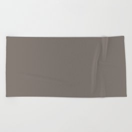 Dark Midtone Tree Bark Gray - Grey Solid Color Pairs PPG Deconstruction PPG1006-6 Beach Towel
