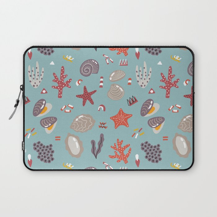 Sea Shells and Coral Laptop Sleeve