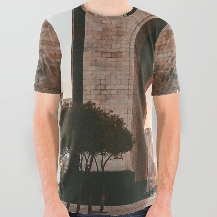 Mexico Photography - Beautiful Monumental Building In The Evening All Over Graphic Tee