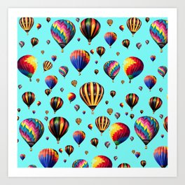 Colorful Hot Air Balloons Art Print