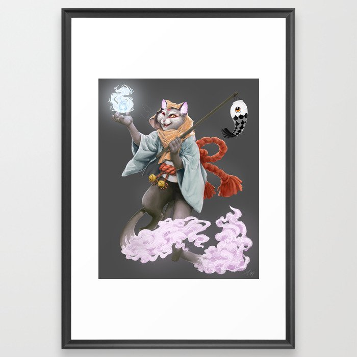 Nekomata Framed Art Print