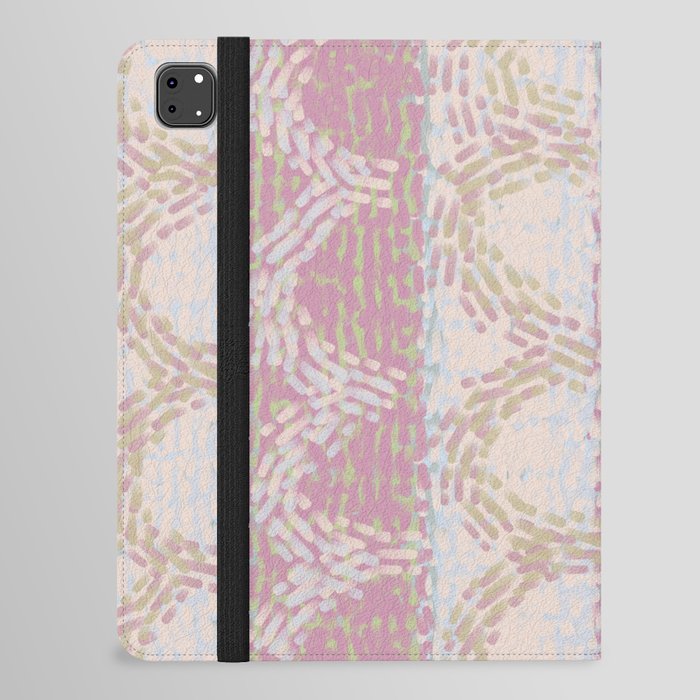 Pink impressionism dab wave pattern iPad Folio Case