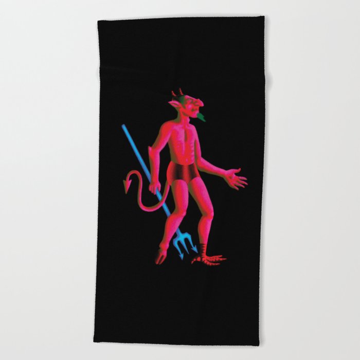 Neon Demons Beach Towel